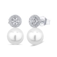 Boucles d'oreilles Bliss Femme in Or blanc Perla 20111621